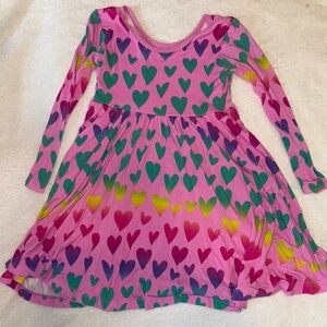 Little Sleepies Multicolor Heart Kids Dress